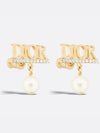 Dior evolution earrings gold finish metal white - DIOR - BALAAN 3