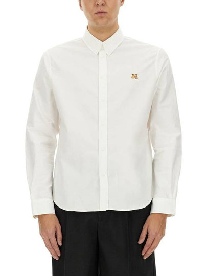 Mini Fox Head Classic BD Long Sleeve Shirt White - MAISON KITSUNE - BALAAN 2