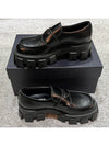 Monolith Brushed Leather Loafers Black - PRADA - BALAAN.