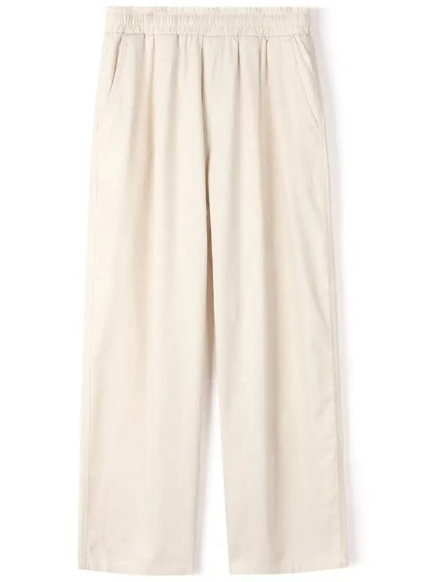 One tuck linen wide pants natural - INDUST - BALAAN 5