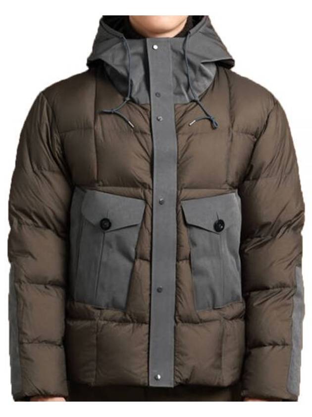 Tempest Combo Down Jacket Brown - TEN C - BALAAN 2