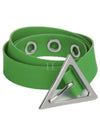 Triangle Buckle Rubber Belt Parakeet - BOTTEGA VENETA - BALAAN 2