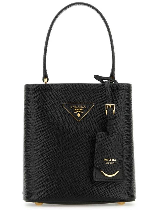 Small Saffiano Leather Tote Bag Black - PRADA - BALAAN 2