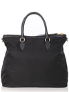 Tessuto Nylon Saffiano Tote Shoulder Bag Black - PRADA - BALAAN 4