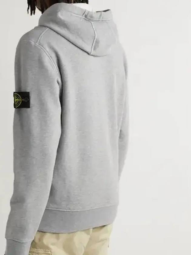 Stone Island Compass Waffen Garment Hooded Sweatshirt Gray 751564120 VOM64 - STONE ISLAND - BALAAN 4