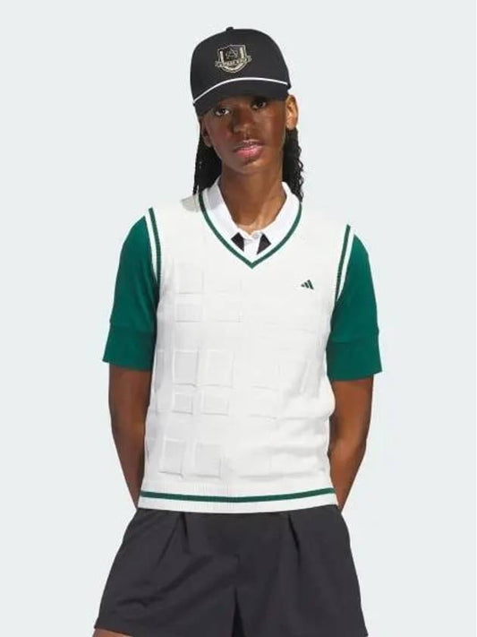 Women s Go To Sweater Vest Golf White IP8664 560755 - ADIDAS - BALAAN 1