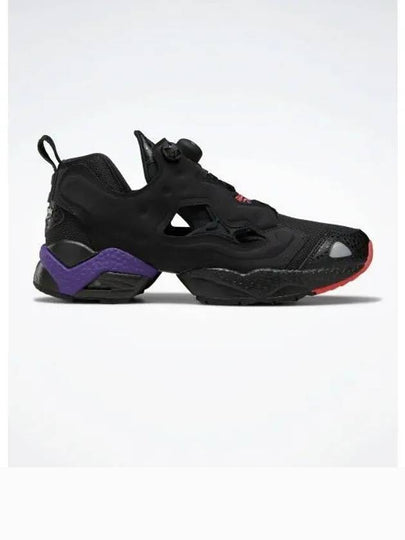 Instapump Fury 95 Low Top Sneakers Black Violet - REEBOK - BALAAN 2