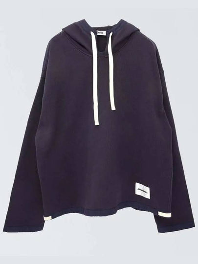 Logo Patch Hoodie Navy - JIL SANDER - BALAAN 2