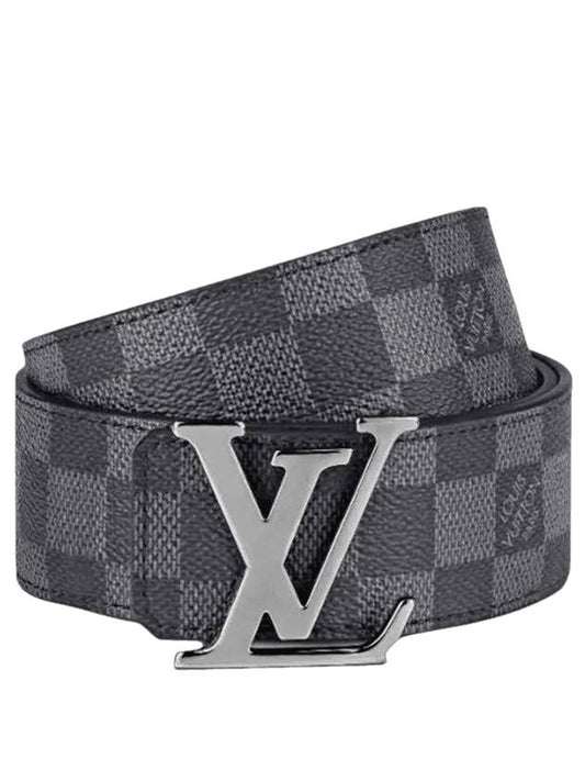 Initials Reversible Leather Belt Grey - LOUIS VUITTON - BALAAN 1