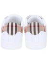 Leather Suede Check Cotton Low Top Sneakers White - BURBERRY - BALAAN 4