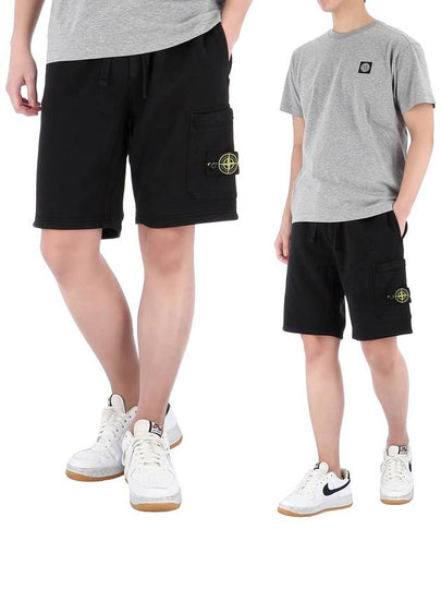 Wappen Patch Cargo Bermuda Shorts Black - STONE ISLAND - BALAAN 2