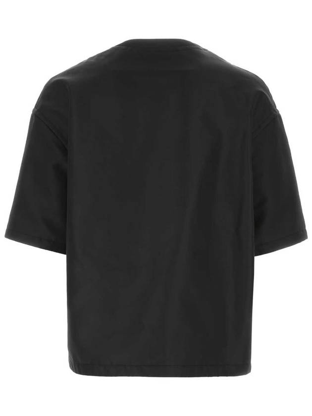 Men's One Stud Pocket Nylon Short Sleeve T-Shirt Black - VALENTINO - BALAAN 3