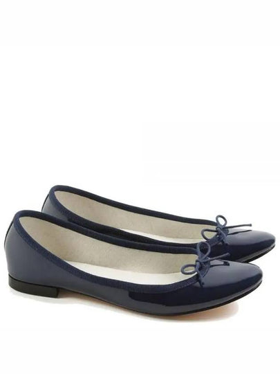 Women's Cendrillon Leather Ballerinas Flat Dark Blue - REPETTO - BALAAN 2