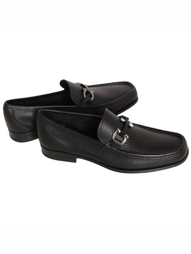 Gancini Suede Moccasin Loafers Black - SALVATORE FERRAGAMO - BALAAN 8