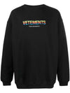 Men's Rainbow Logo Print Sweatshirt Black - VETEMENTS - BALAAN 3