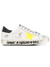 Superstar Star Leather Low Top Sneakers Yellow White - GOLDEN GOOSE - BALAAN 4