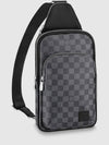 Avenue AVENUE Leather Sling Bag Black Silver - LOUIS VUITTON - BALAAN 2