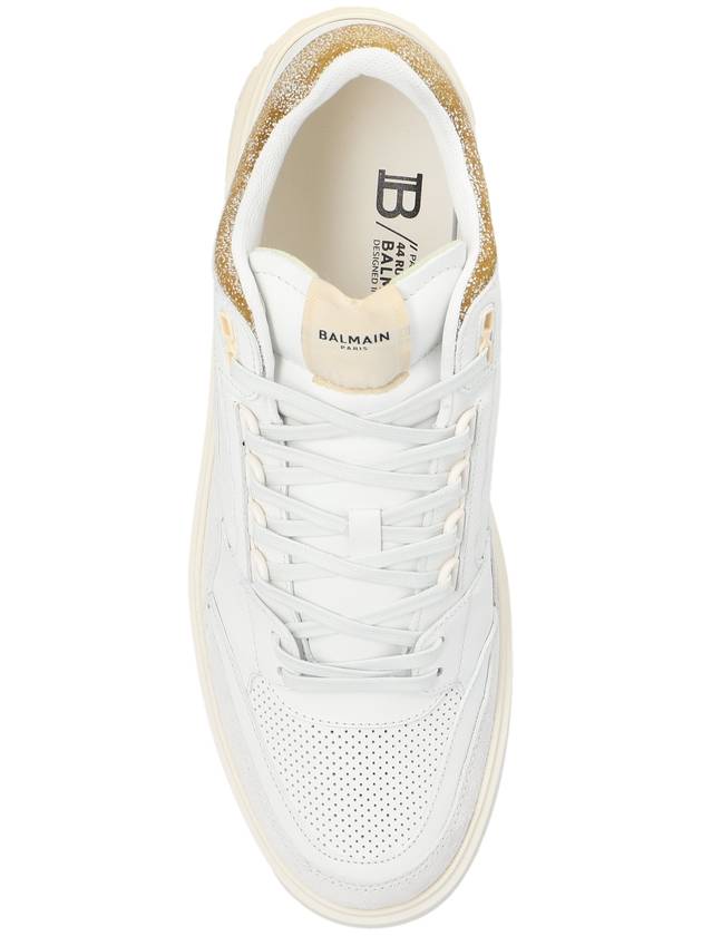 B Court Leather Mid-top Sneakers White Beige - BALMAIN - BALAAN 7