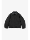 Intrecciato Leather Collar Tech Nylon Puffer Jacket Black - BOTTEGA VENETA - BALAAN 2