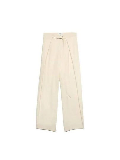 Belt Wide Pants Ivory - AMI - BALAAN 2