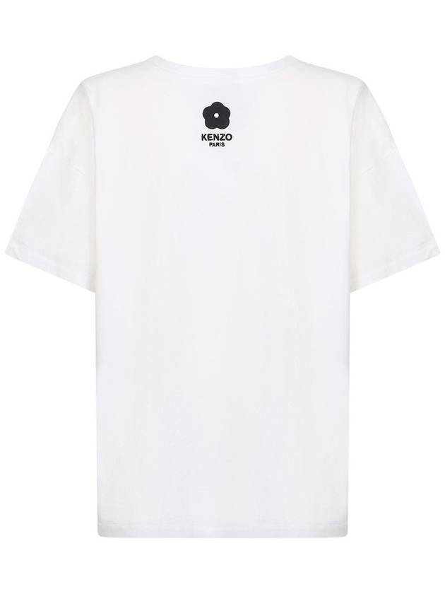 Elephant Cotton Short Sleeve T-Shirt White - KENZO - BALAAN 3