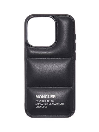 15 Pro Nakao Leather Phone Case Black - MONCLER - BALAAN 1