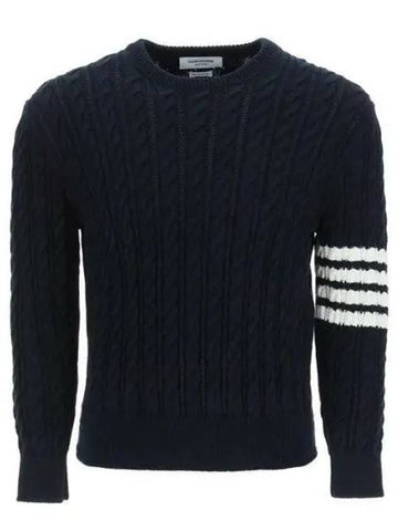 MKA402A diagonal armband classic cable pullover knit MKA40 1009188 - THOM BROWNE - BALAAN 1