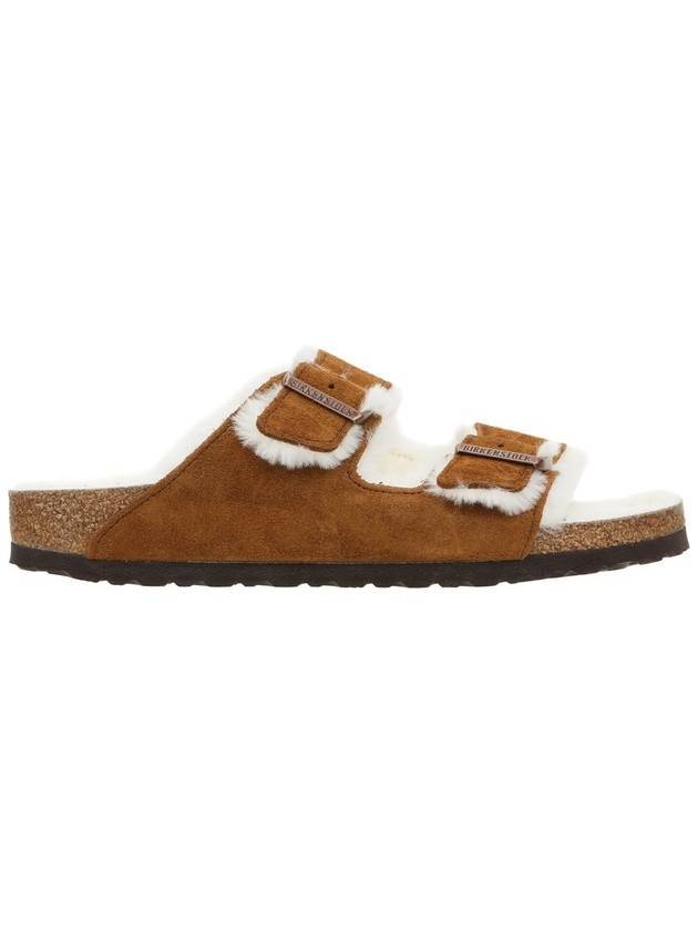 Arizona Shearling Sandals Mink - BIRKENSTOCK - BALAAN 1