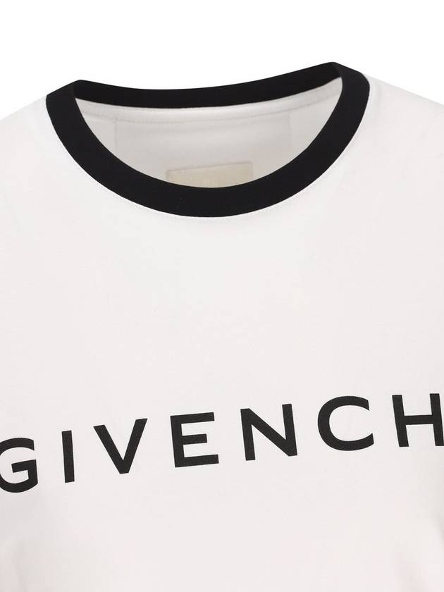 Archetype Slim Fit Cotton Short Sleeve T-Shirt White - GIVENCHY - BALAAN 4