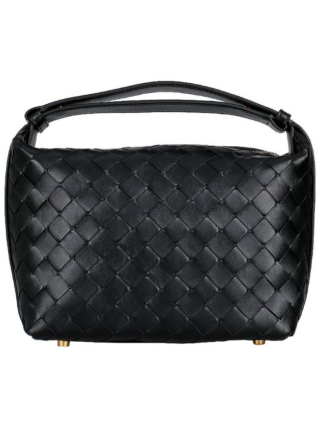 Intreciato Small Leather Tote Bag Black - BOTTEGA VENETA - BALAAN 3