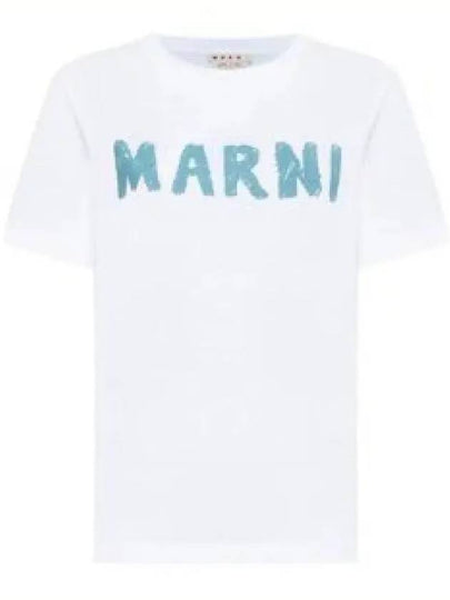 Crayon Logo Short Sleeve T-Shirt White - MARNI - BALAAN 2