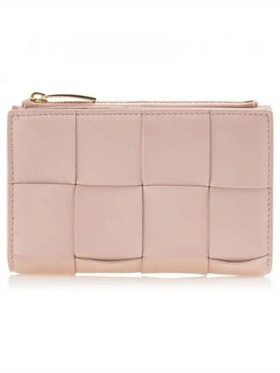 Intrecciato Flap Zipper Medium Bicycle Wallet Pink - BOTTEGA VENETA - BALAAN 2