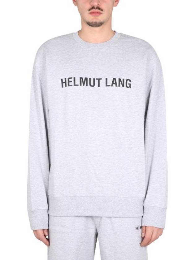 Core Crew Neck Logo Sweatshirt Grey - HELMUT LANG - BALAAN 2