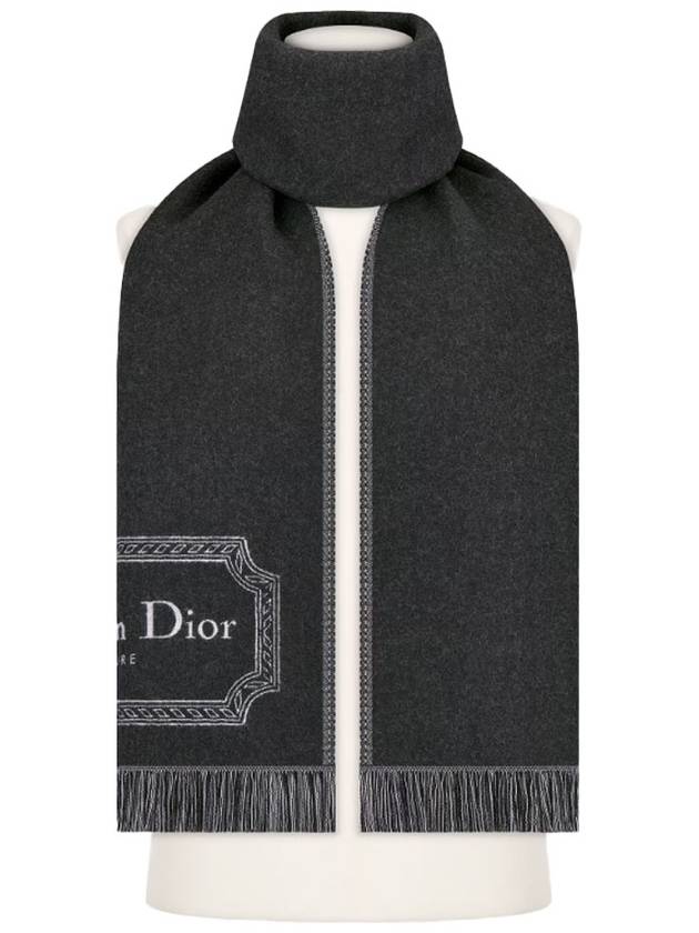 Couture Wool Muffler Grey - DIOR - BALAAN 6