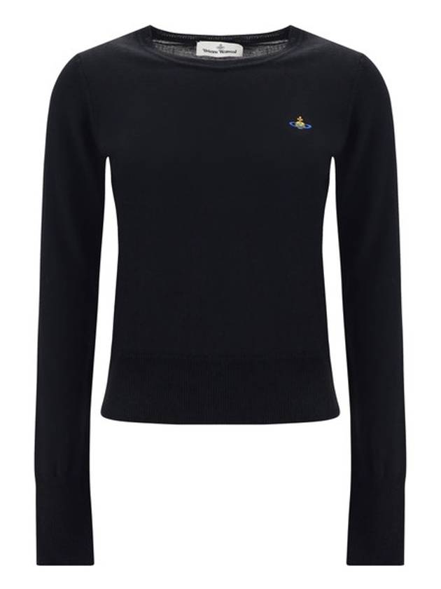 ORB Logo Knit Top Black - VIVIENNE WESTWOOD - BALAAN 2