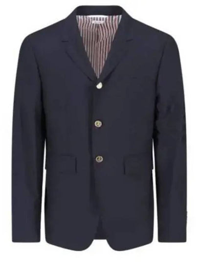 Super 120S Wool Twill Classic Jacket Dark Blue - THOM BROWNE - BALAAN 2