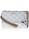 Jet Set Metallic Effect Cald Wallet Silver - MICHAEL KORS - BALAAN 3