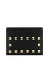 Rockstud Card Wallet Black - VALENTINO - BALAAN 2