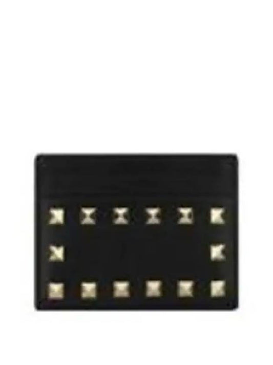 Rockstud Card Wallet Black - VALENTINO - BALAAN 2