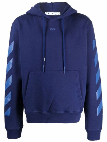 Rubber Arrow Slim Fit Hoodie Blue - OFF WHITE - BALAAN 2