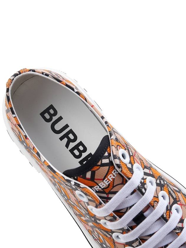 TB Pattern Low Top Sneakers Orange - BURBERRY - BALAAN 8