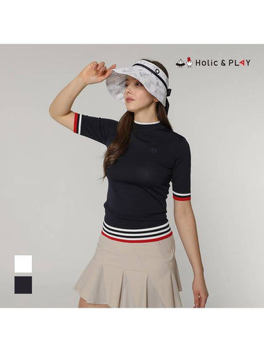 traditional color combination striped high neck sweaterHD2WSW001 - HOLIC&PLAY - BALAAN 1