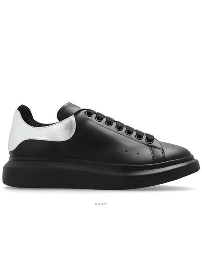 Oversized Silver Tab Low Top Sneakers Black - ALEXANDER MCQUEEN - BALAAN 2