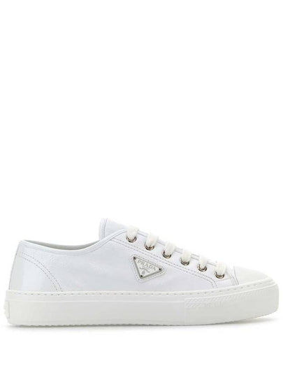 Naplak Leather Low Top Sneakers White - PRADA - BALAAN 2