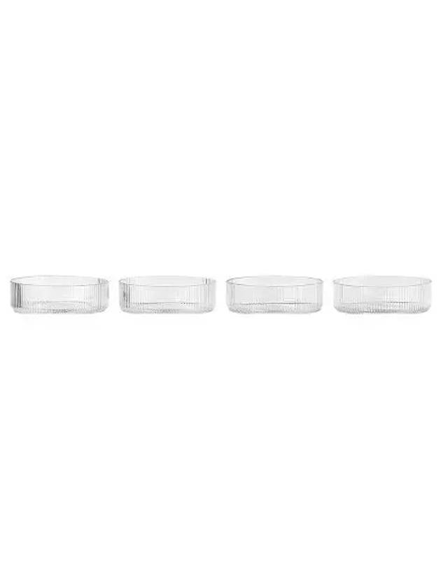 Wonderum Ripple Serving Bowl Set of 4 Clear - FERM LIVING - BALAAN 1