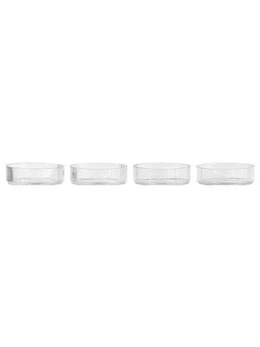 Wonderum Ripple Serving Bowl Set of 4 Clear - FERM LIVING - BALAAN 1