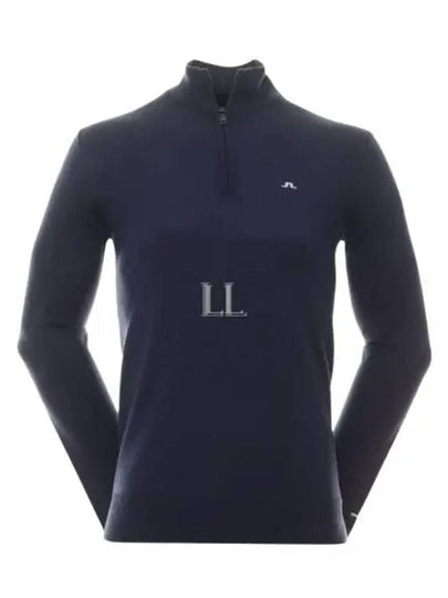 Men's Kian Zipped Golf Knit Top Navy - J.LINDEBERG - BALAAN 2