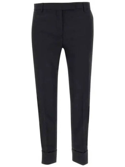 Twill Low Rise Cigarette Straight Pants Black - THOM BROWNE - BALAAN 2