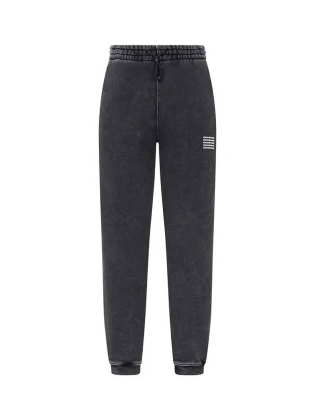 UNISEX Repeat Logo Drawstring Jogger Pants Washed Black - ALEXANDER WANG - BALAAN 1