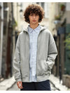 Authentic Overfit Plain Hooded Zip Up Gray - FLUKE - BALAAN 3